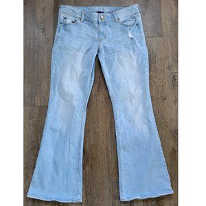 American Eagle Outfitters Light Wash Flare Artist Jeans Size 12